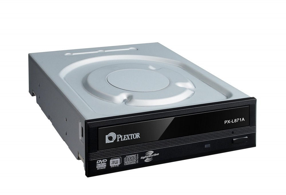 Plextor PATA 22x OEM lightscribe fekete DVD író 2 év fotó, illusztráció : PX-L871A