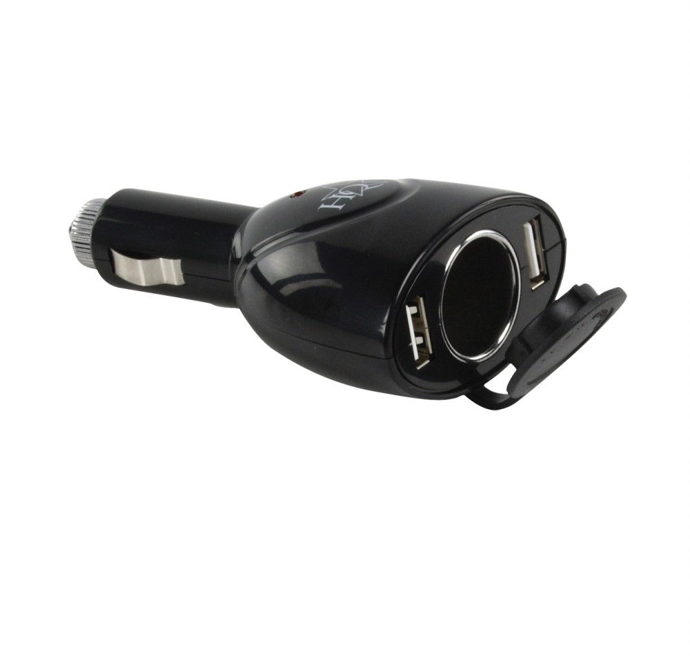 Szivargyújtóra köthető kettős USB autós töltő fotó, illusztráció : P.SUP.USB202