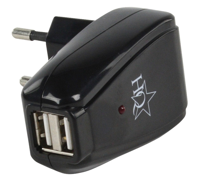 USB töltő Univerzális hálózati 2 x USB-A max. 0,5 A fotó, illusztráció : P.SUP.USB402
