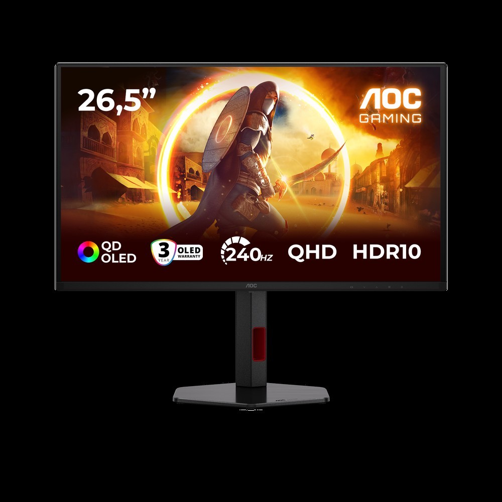 Monitor Gaming 26,5  2560x1440 OLED 240Hz 0,03ms DisplayPort 2xHDMI AOC fotó, illusztráció : Q27G4ZDR