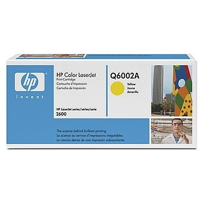 hp toner cartridge, yellow clj1600/2600 fotó, illusztráció : Q6002A