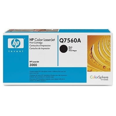 hp toner cartridge, black clj3000 fotó, illusztráció : Q7560A