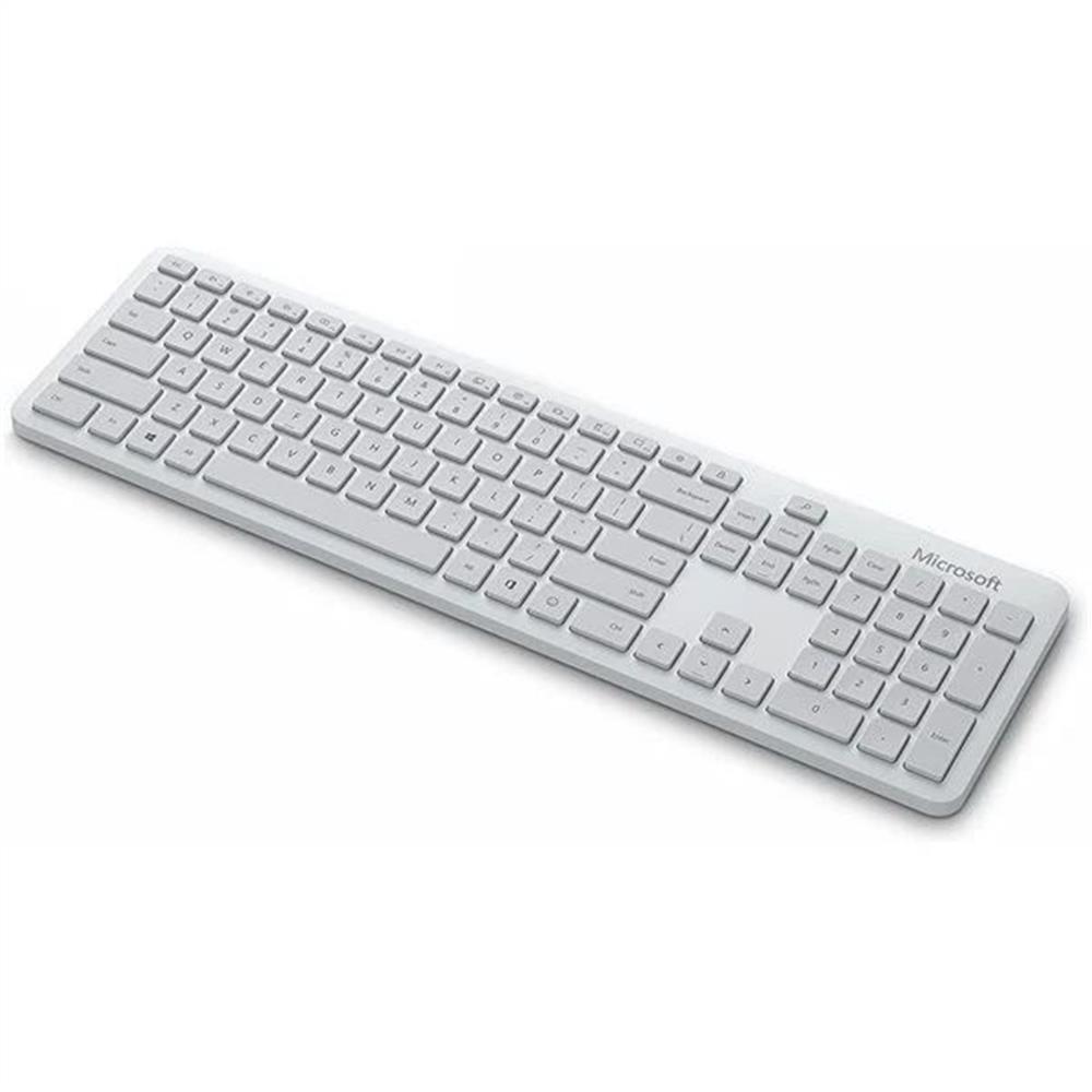 Vezetéknélküli billentyűzet Microsoft Bluetooth Desktop gleccserfehér HU fotó, illusztráció : QHG-00055