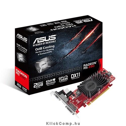 VGA R5-230 PCI-E 2GB DDR3 64bit Dsub DVI HDMI LP Passzív fotó, illusztráció : R5230-SL-2GD3-L