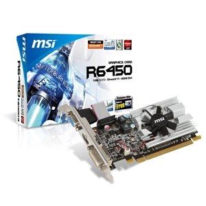 PCI-E AMD HD6450 1024MB, DDR3, 64bit, 625/1333Mhz, HDMI/DVI-D/D-Sub Low Profile fotó, illusztráció : R6450-MD1GD3_LP