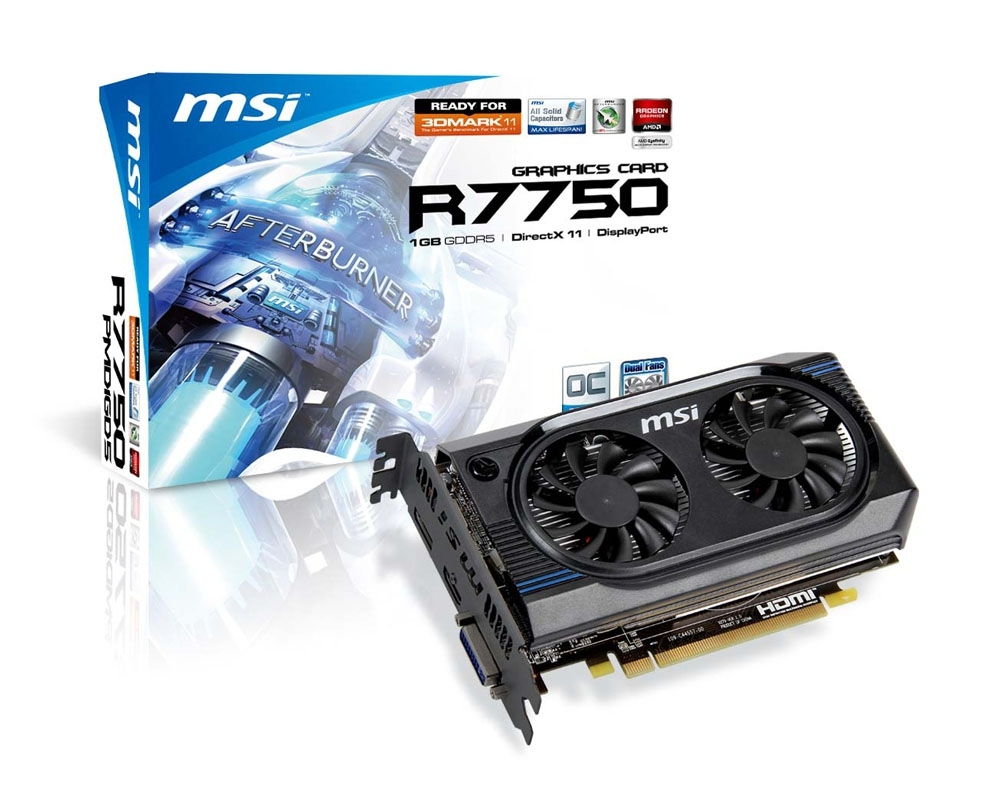 R7750-PMD1GD5/OC AMD 1GB GDDR5 128bit PCI-E videokártya fotó, illusztráció : R7750-PMD1GD5_OC