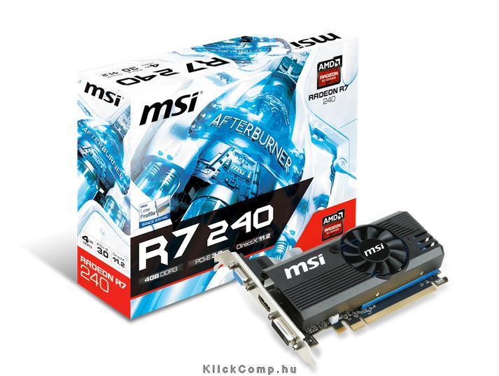 AMD 4GB DDR3 128bit PCIe videokártya R7 240 4GD3 LP fotó, illusztráció : R7-240-4GD3-LP