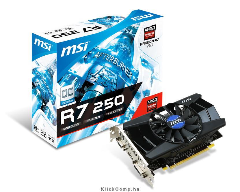 R7 250 2GD3 OC AMD 2GB DDR3 128bit PCIe videokártya fotó, illusztráció : R7-250-2GD3-OC