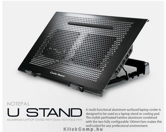 NotePal U stand notebook hűtőpad fotó, illusztráció : R9-NBS-USTD-GP