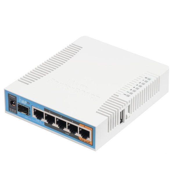 WiFi router MikroTik Vezeték nélküli Router hAP ac 5x GbE LAN 1x GbE SFP Dual-b fotó, illusztráció : RB962UIGS-5HACT2HNT