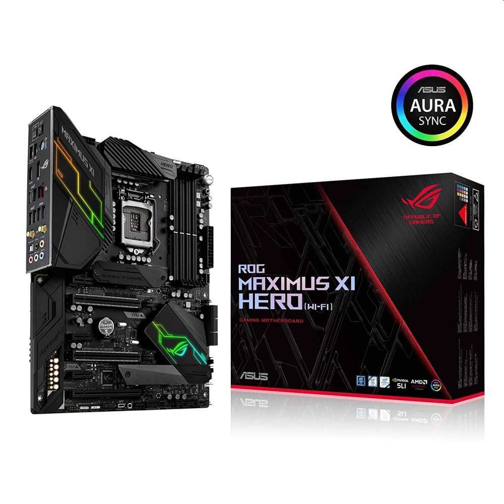 Alaplap Z390 LGA1151 ASUS ROG MAXIMUS XI HERO (WI-FI) ATX fotó, illusztráció : ROGMAXIMUS-XI-HERO