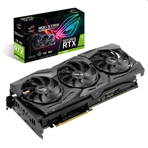 VGA RTX2080 ASUS videokártya nVidia ROG-STRIX-RTX2080-O8G Gaming GDDR6  8 GB fotó, illusztráció : ROG-STRIXRTX2080-O8G
