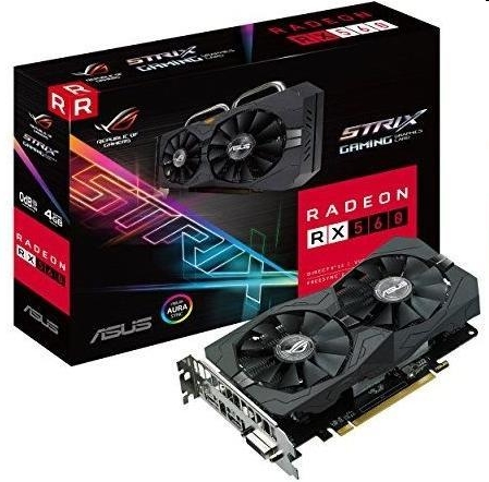 VGA RX560 ASUS videokártya AMD ROG STRIX RX560-4G GAMING fotó, illusztráció : ROG-STRIX-RX560-4G-G