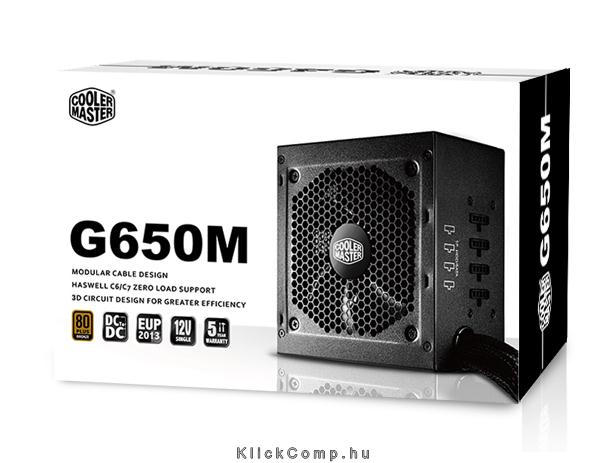 G650M 650W PFC 12 cm ventillátorral dobozos tápegység fotó, illusztráció : RS650-AMAAB1-EU