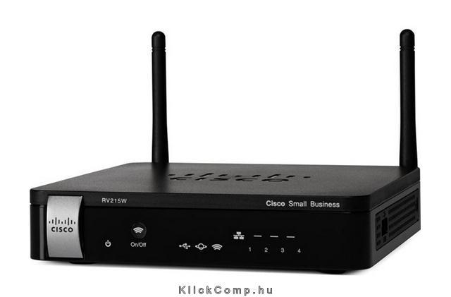 WiFi Router Cisco RV215W-E-G5 Vezeték nélküli 300Mbps VPN fotó, illusztráció : RV215W-E-K9-G5