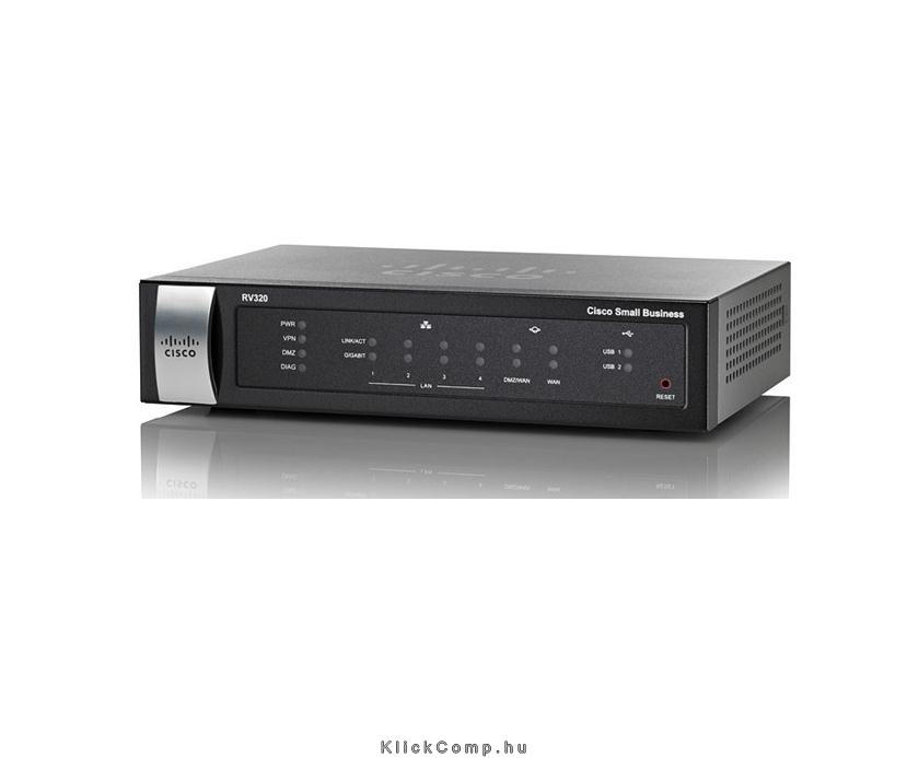 Cisco RV320 Dual Gigabit WAN VPN Router fotó, illusztráció : RV320-K9-G5