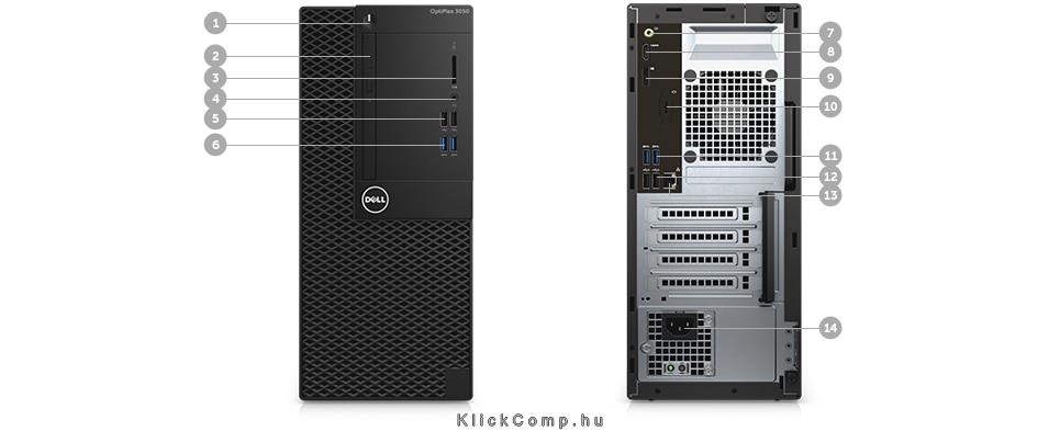 DELL Optiplex 3050 MT számítógép i5-7500 4GB 500GB Win10Pro fotó, illusztráció : S015O3050MTUCEE
