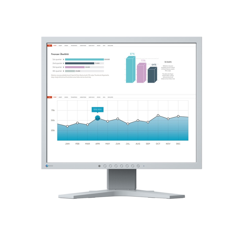 Monitor 19  1280x1024 IPS VGA DVI DP Eizo FlexScan S1934H fotó, illusztráció : S1934H-GY