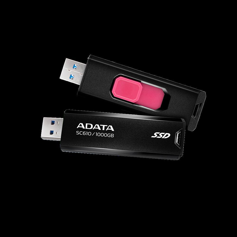 1TB külső SSD USB3.2 Adata SC610 fotó, illusztráció : SC610-1000G-CBK_RD