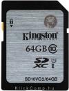 Memória-kártya 64GB SD SDXC Class10 Kingston SD10VG2/64B