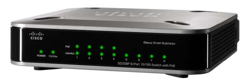 Cisco SD208P 8port 10/100Mbps LAN nem menedzselhető asztali Switch fotó, illusztráció : SD208P-G2