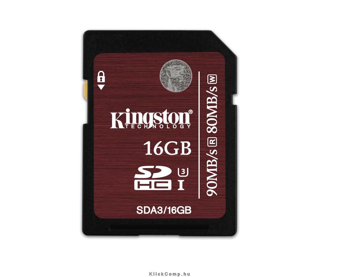 16GB SD SDHC UHS-I SC3 SDA3/16GB memória kártya fotó, illusztráció : SDA3_16GB