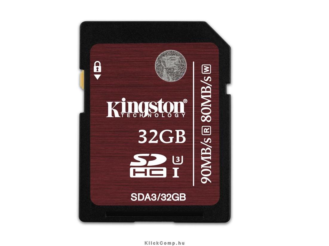 32GB SD SDHC UHS-I SC3 SDA3/32GB memória kártya fotó, illusztráció : SDA3_32GB