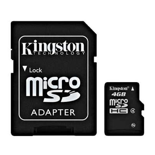 Memóriakártya 4GB microSDHC Class 4 SDC4/4GB memória kártya adapterrel fotó, illusztráció : SDC4_4GB