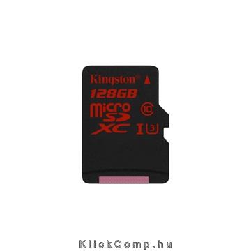 Memória-kártya 128GB SD micro Kingston SDXC UHS-I SC3 SDCA3/128GB adapterrel fotó, illusztráció : SDCA3_128GB
