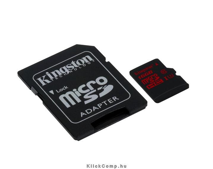 16GB SD micro SDHC Class 3 UHS-I SDCA3/16GB memória kártya adapterrel fotó, illusztráció : SDCA3_16GB