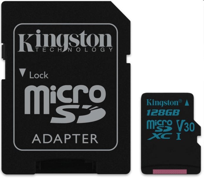Memória-kártya 128GB SD micro Canvas Go SDXC Class 10 UHS-I U3 Kingston  SDCG2/ fotó, illusztráció : SDCG2_128GB