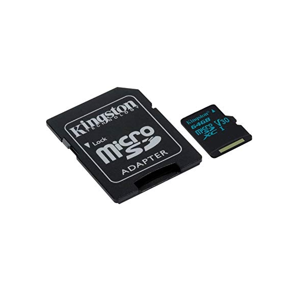 Memória-kártya 64GB SD micro SDXC Class 10  UHS-I U3 Kingston Canvas Go (SDCG2/ fotó, illusztráció : SDCG2_64GB