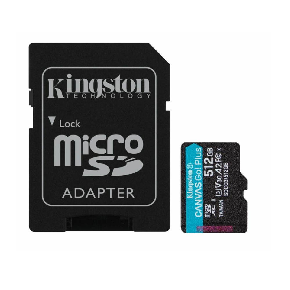 Memória-kártya 512GB SD micro adapterrel SDXC Class 10 UHS-I U3 Kingston Canvas fotó, illusztráció : SDCG3_512GB