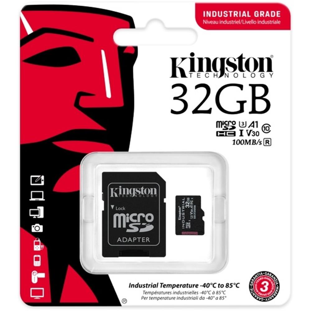 Memória-kártya 32GB SD micro + olvasó SDHC Class 10 A1 Kingston Industrial SDCI fotó, illusztráció : SDCIT2_32GB