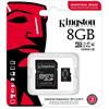Memria-krtya 8GB microSDHC Class10 Kingston Industrial + olvas                                                                                                                                       