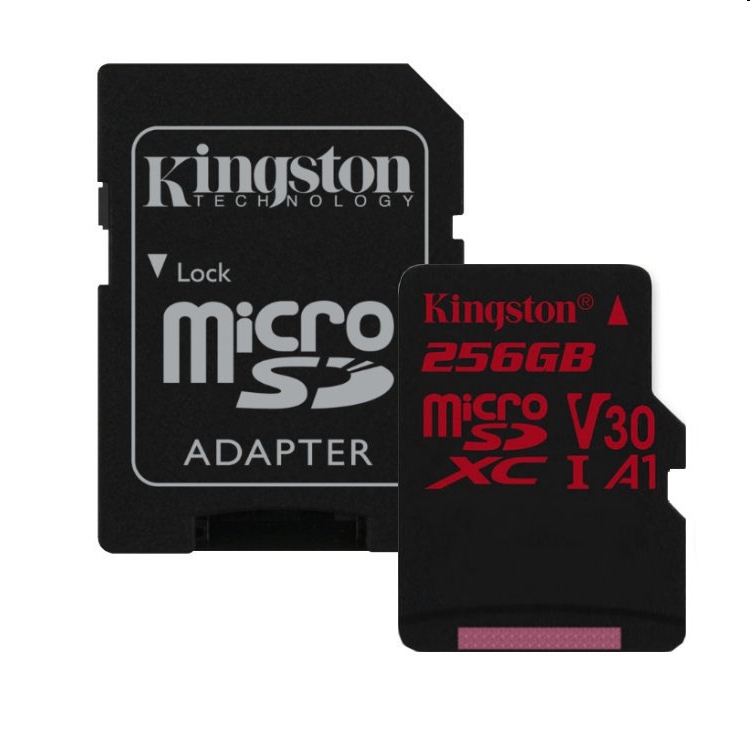 Memória-kártya 256GB SD micro SDXC Class 10 UHS-I U3 Kingston Canvas React SDCR fotó, illusztráció : SDCR_256GB