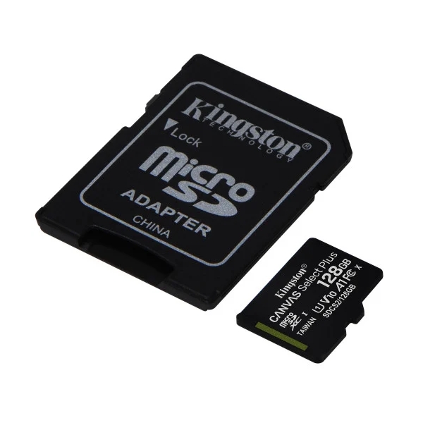 Memória-kártya 128GB SD micro Kingston Canvas Select Plus SDCS2/128GB adapterre fotó, illusztráció : SDCS2_128GB