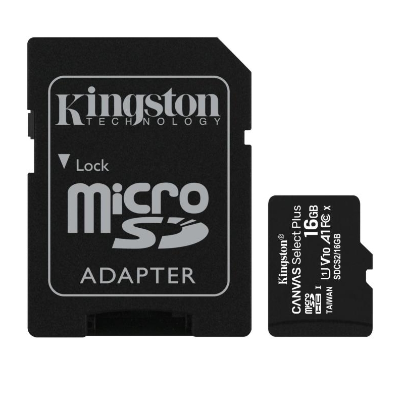 Memória-kártya 16GB SD micro (SDHC Class 10 A1) Kingston Canvas Select Plus ada fotó, illusztráció : SDCS2_16GB