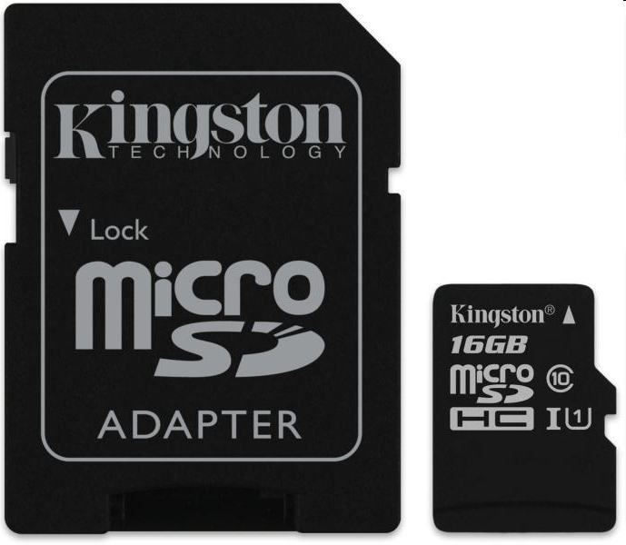 Memória-kártya 16GB SD micro SDHC Class 10  UHS-I Kingston Canvas Select 80R SD fotó, illusztráció : SDCS_16GB