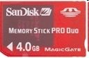 SanDisk MS Pro Duo Gaming 4096 MB 5 év garancia fotó, illusztráció : SDMSG-4096-E12