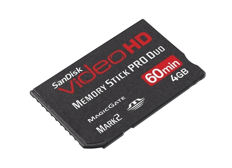 SanDisk Ultra II MemoryStick Pro Duo Video HD 4096MB 5 év garancia fotó, illusztráció : SDMSPDHV-004G-E16