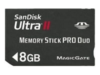 SanDisk Ultra II MS Pro Duo 8192 MB 10 év garancia fotó, illusztráció : SDMSPDH-008G-E12