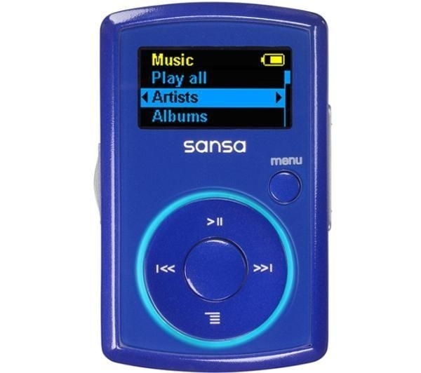 SanDisk MP3 Player Sansa Clip w/FM Radio 2048MB Blue 2 év garancia fotó, illusztráció : SDMX11R-2048B-E70