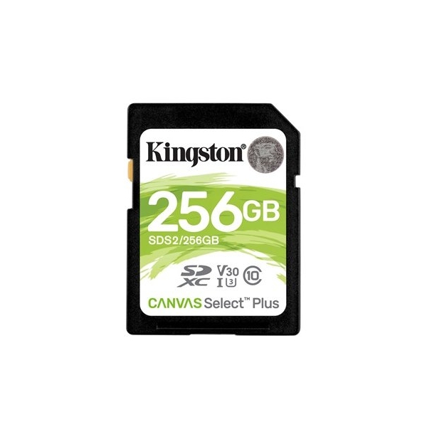 Memória-kártya 256GB SD SDXC Class 10 UHS-I U3 Kingston Canvas Select Plus fotó, illusztráció : SDS2_256GB