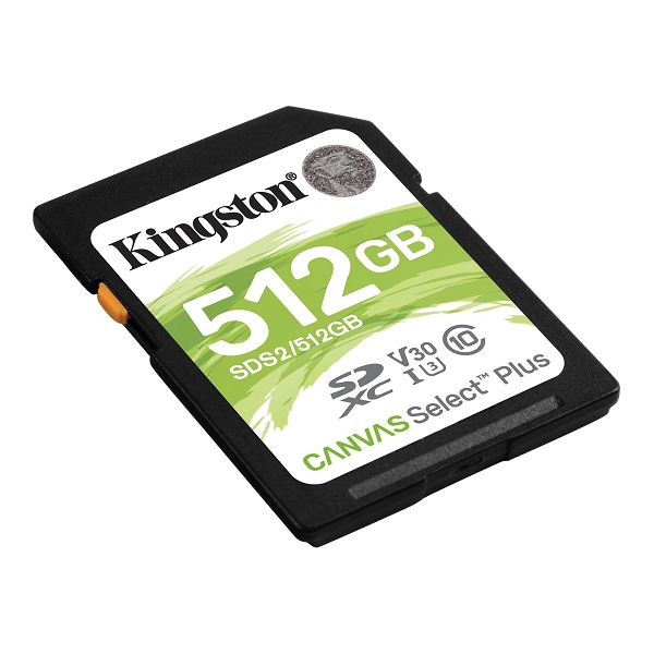 Memória-kártya 512GB microSDXC Class10 Kingston Canvas Select Plus fotó, illusztráció : SDS2_512GB