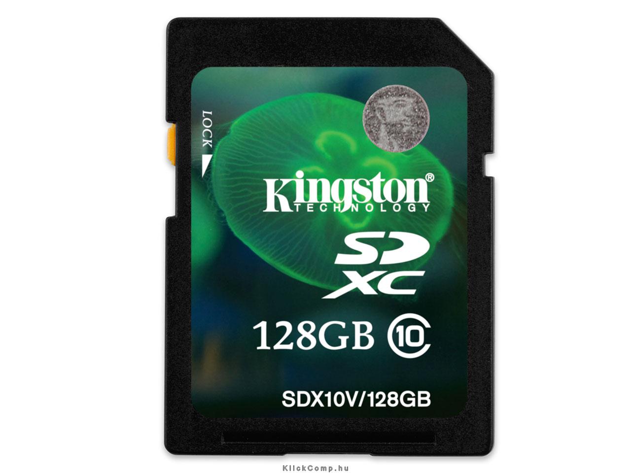 128GB SD memória kártya SDXC Class 10 SDX10V/128GB fotó, illusztráció : SDX10V_128GB