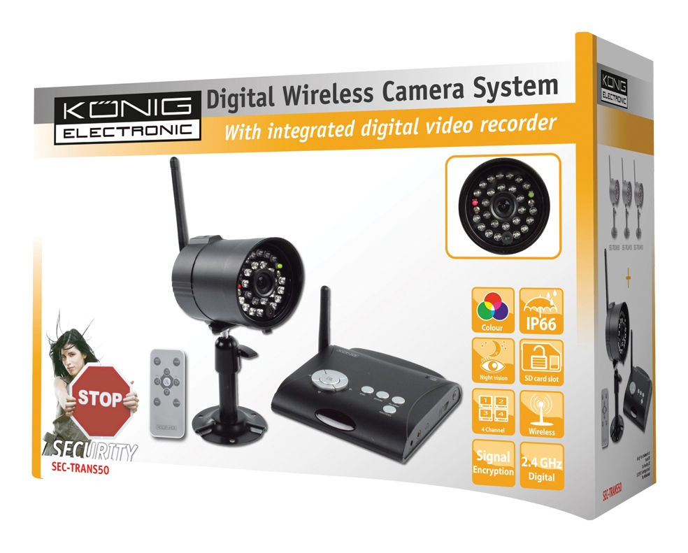 digitális 2,4GHz vezetékmentes kamera rendszer fotó, illusztráció : SEC-TRANS50