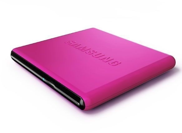 SLIM KÜLSŐ DVD-író, DUAL LAYER, USB2.0, pink +média lejátszó fotó, illusztráció : SE-S084D-TSPS