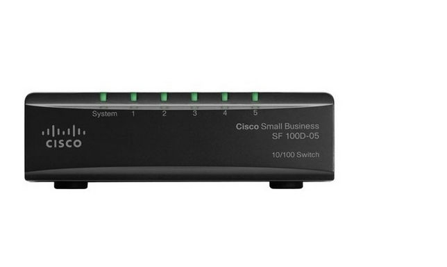 Cisco SF100D-05 5port 10/100Mbps LAN nem menedzselhető asztali Switch fotó, illusztráció : SF100D-05-EU