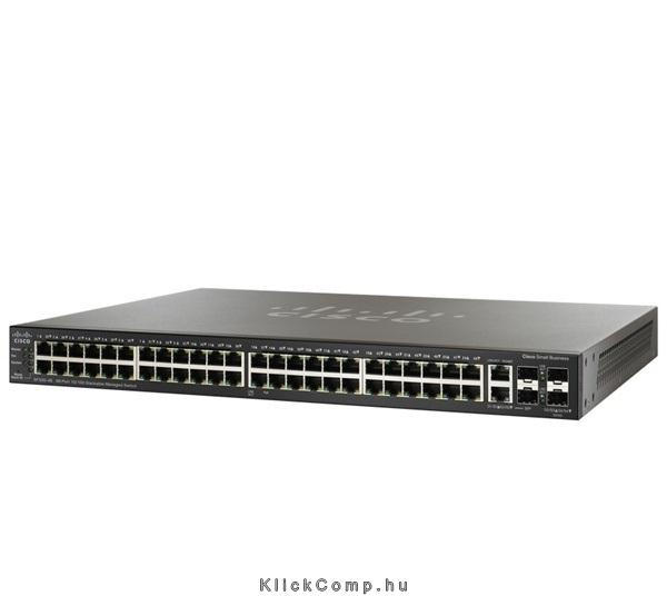 Cisco SFE500 24 LAN 10/100Mbps, menedzselhető PoE switch fotó, illusztráció : SF500-24P-K9-G5